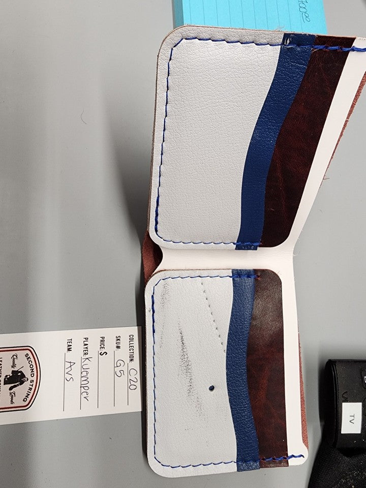 Colorado Avalanche Hockey Wallet Burgundy Exterior Blue White Kuemper HFC