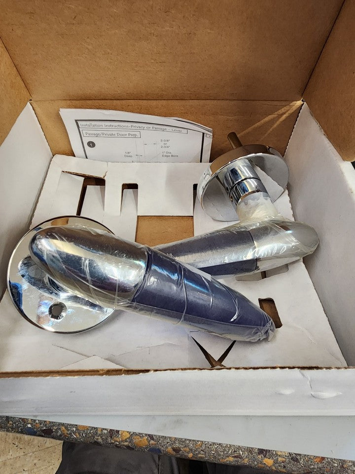 Emtek Electra Blue Passage Lever Left Hand New