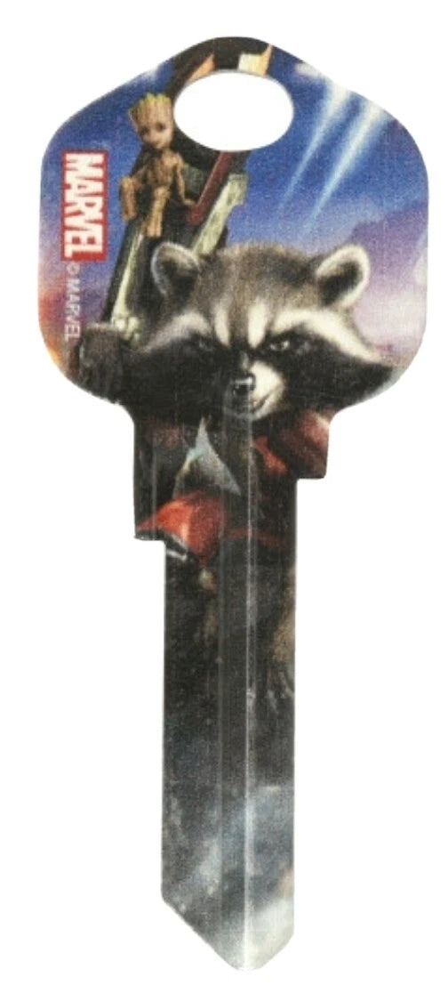 Rocket Raccoon and Groot Marvel House Key SC1 Or KW1 New