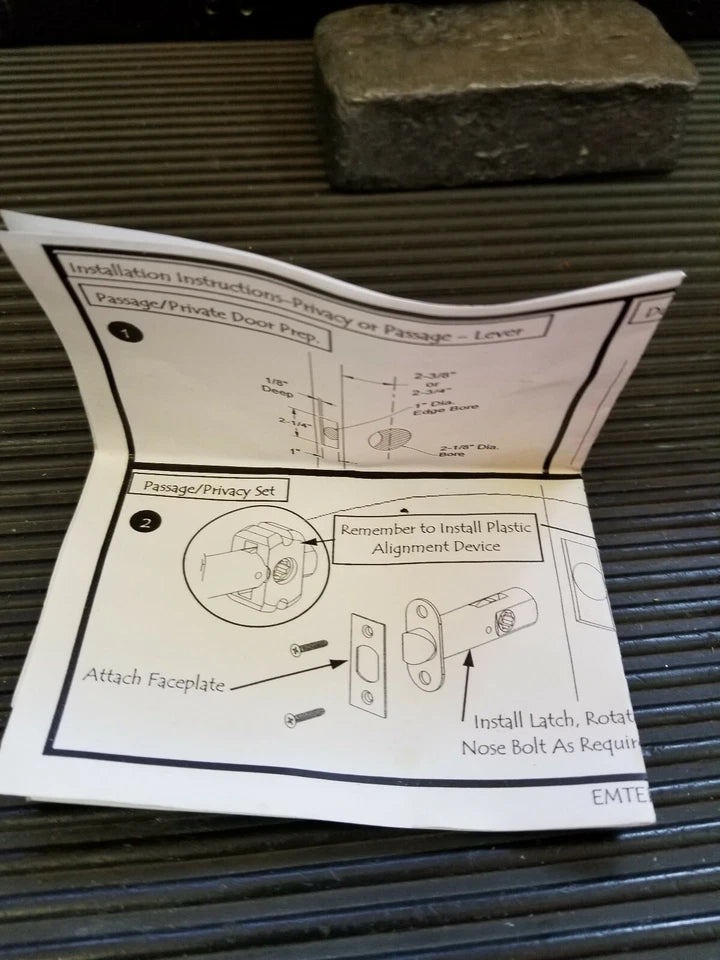 Emtek Zurich Blue Privacy Knob 2 3/8 Backset