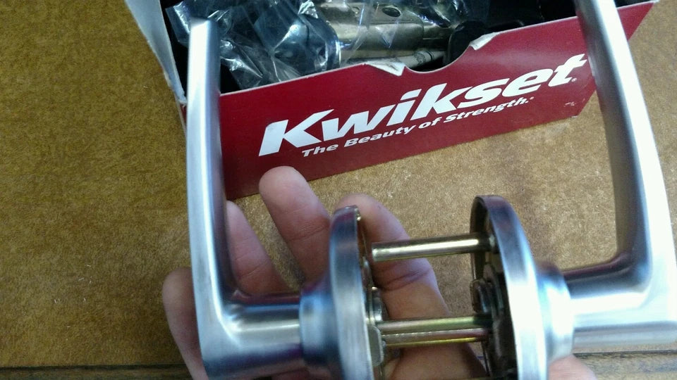 Kwikset Delta passage lever satin chrome New