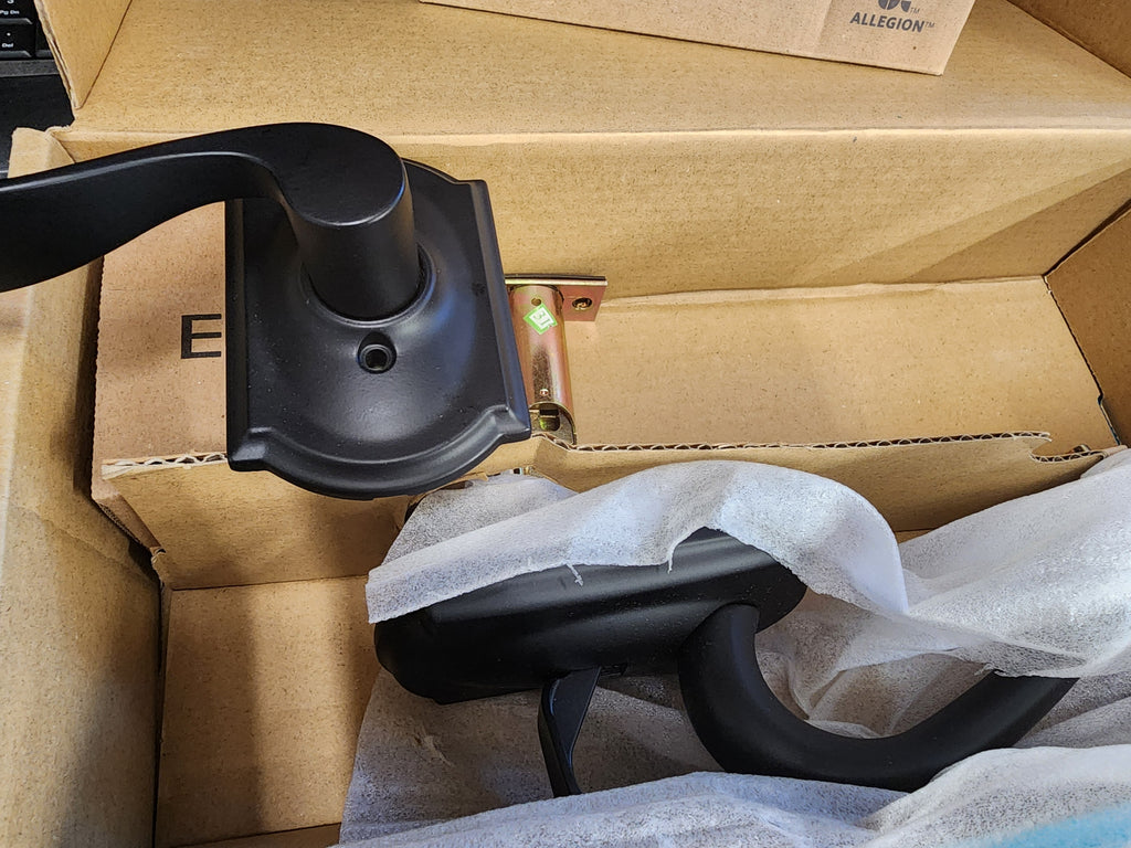 Custom Matte Black Handleset for Left Hand Door