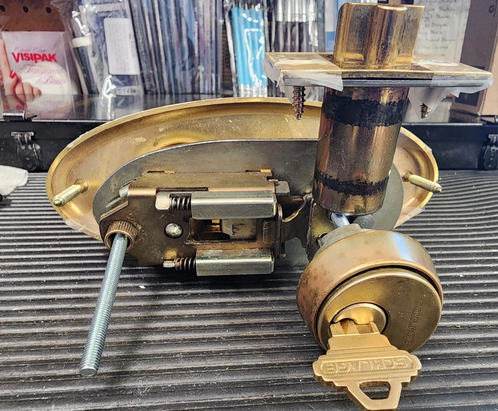 Schlage E Series Handleset Parts Brass Finish