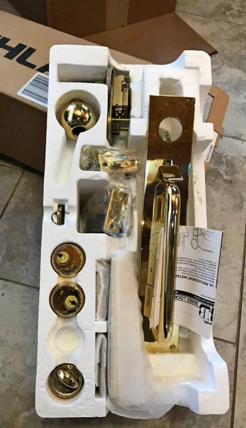 Schlage E Series Handleset Murchison Design with Single deadbolt 605 New