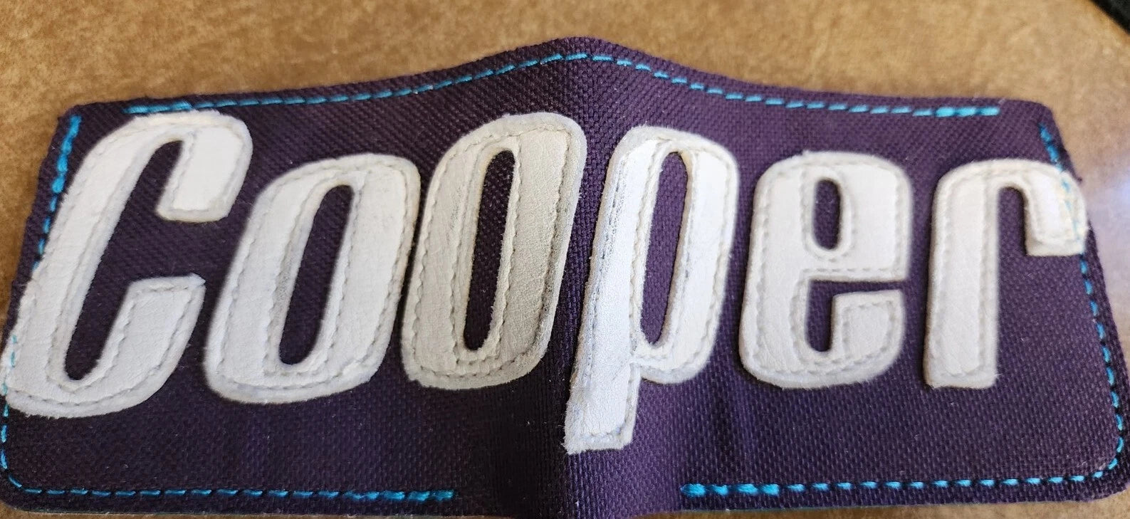 Anaheim Mighty Ducks Hockey Gear Wallet Purple with  White & Teal Interior. HFC