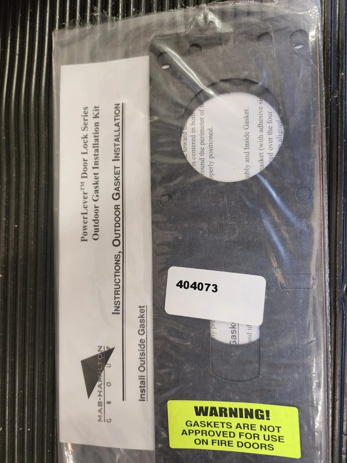 Kaba-Mas Power Lever Outdoor Gasket Installation Kit AKA DormaKaba ILCO
