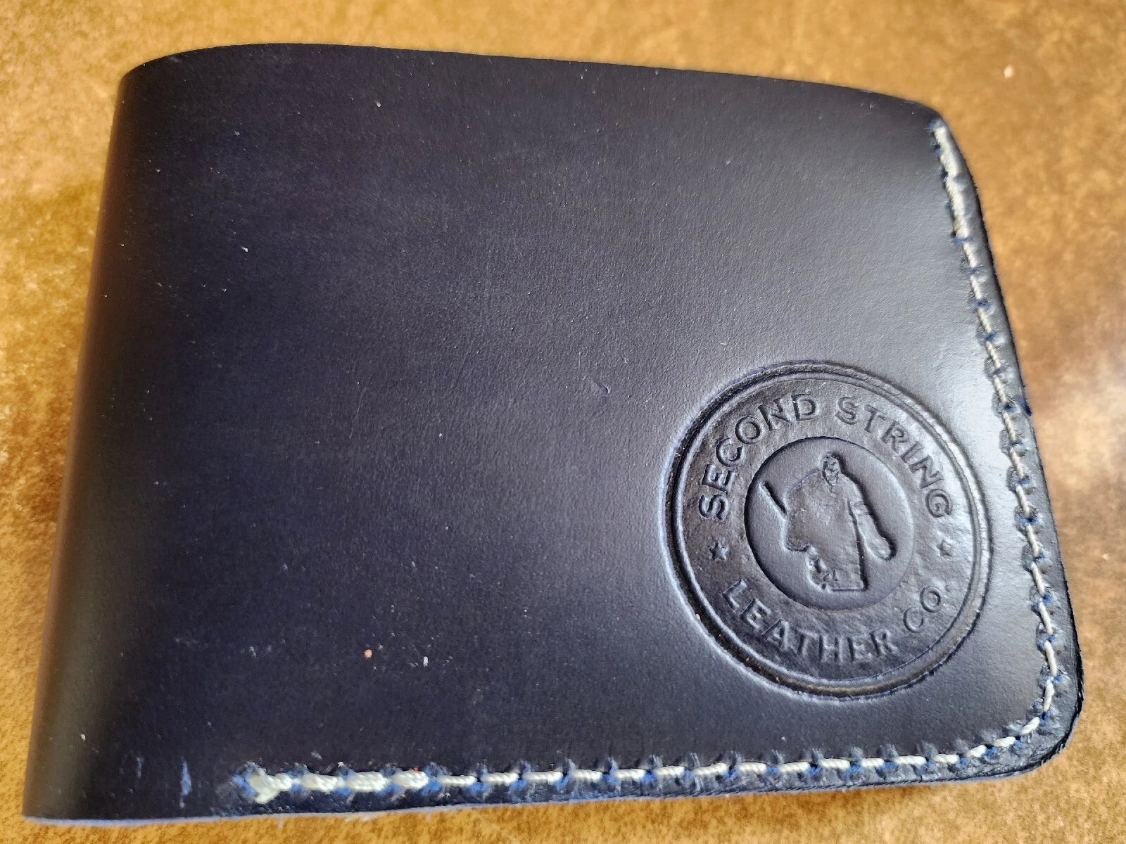 Brians Hockey Gear Wallet Blue  with  White & Grey Interior. HFC