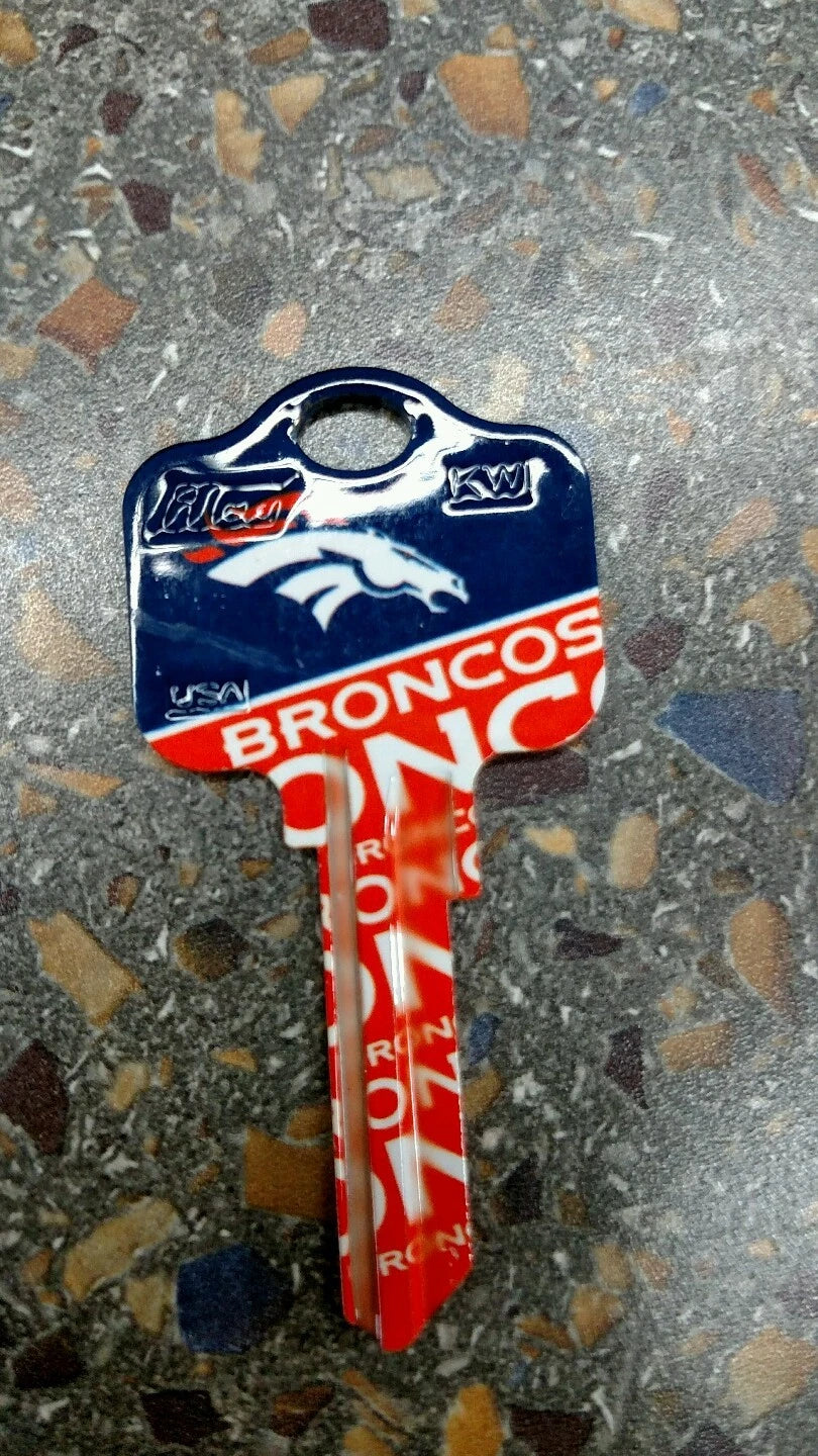 Denver Broncos Kwikset House Key