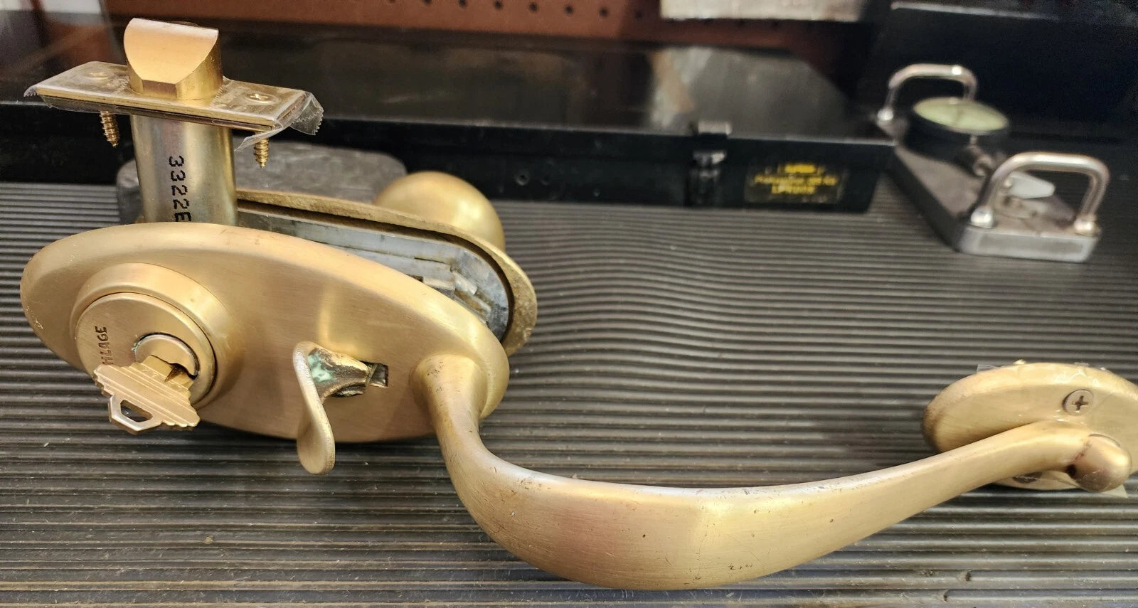 Restored Schlage E Series  Plymouth Design Handleset with New Latch