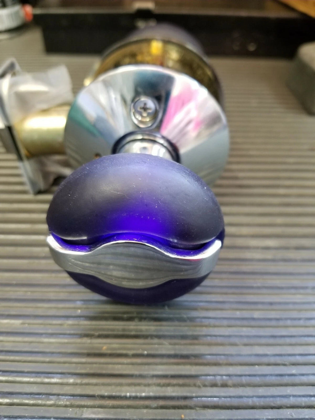 Emtek Zurich Blue Privacy Knob 2 3/8 Backset