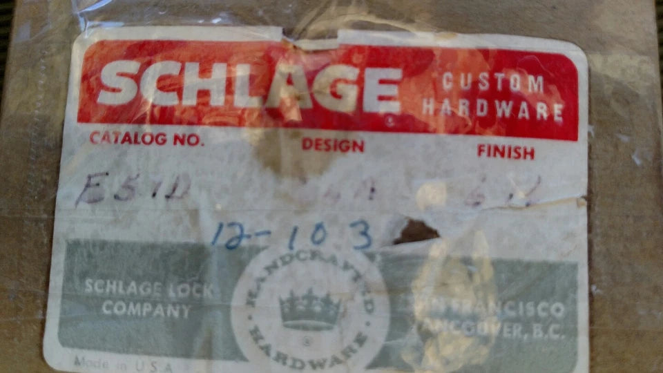 Schlage E Series Sussex Spade design 612