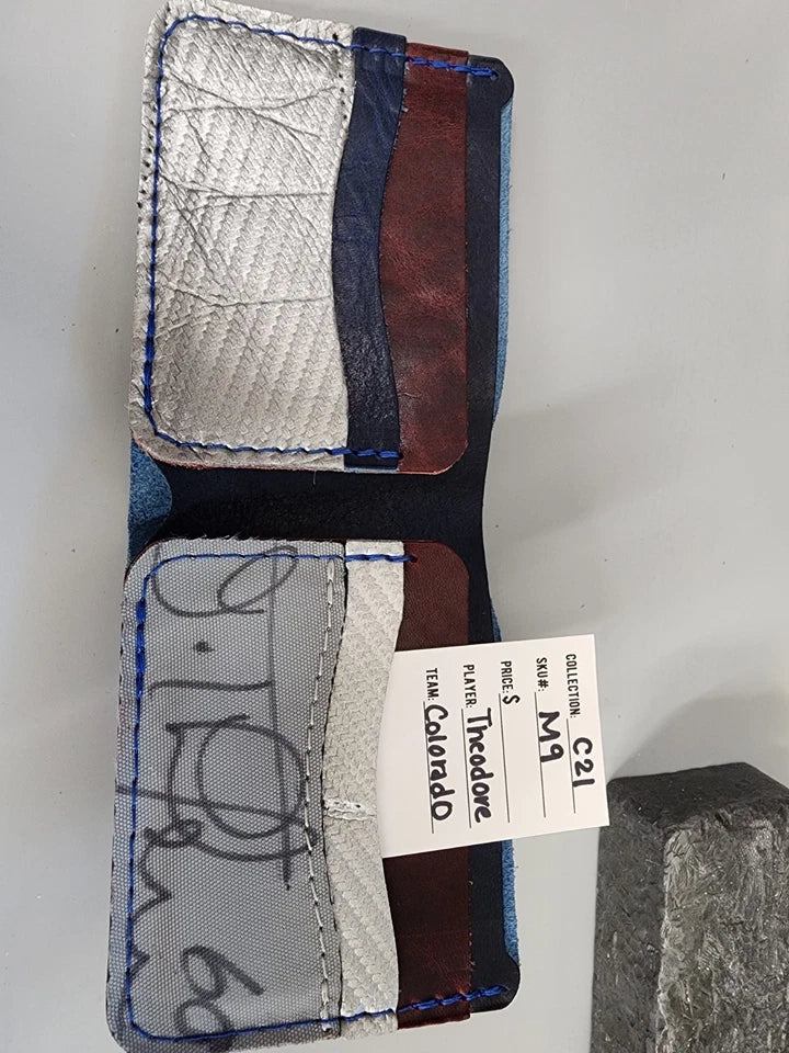 Colorado Avalanche Hockey Gear Wallet Blue Silver Burgundy Interior HFC Theodore