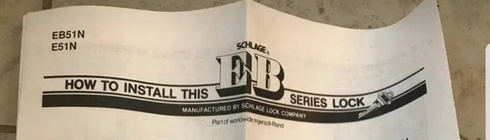 Schlage E Series Handleset Murchison Design with Single deadbolt 605 New