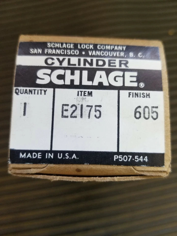 Schlage E Series Handleset Kenwood Design 605 finish New W/ Tulip interior trim