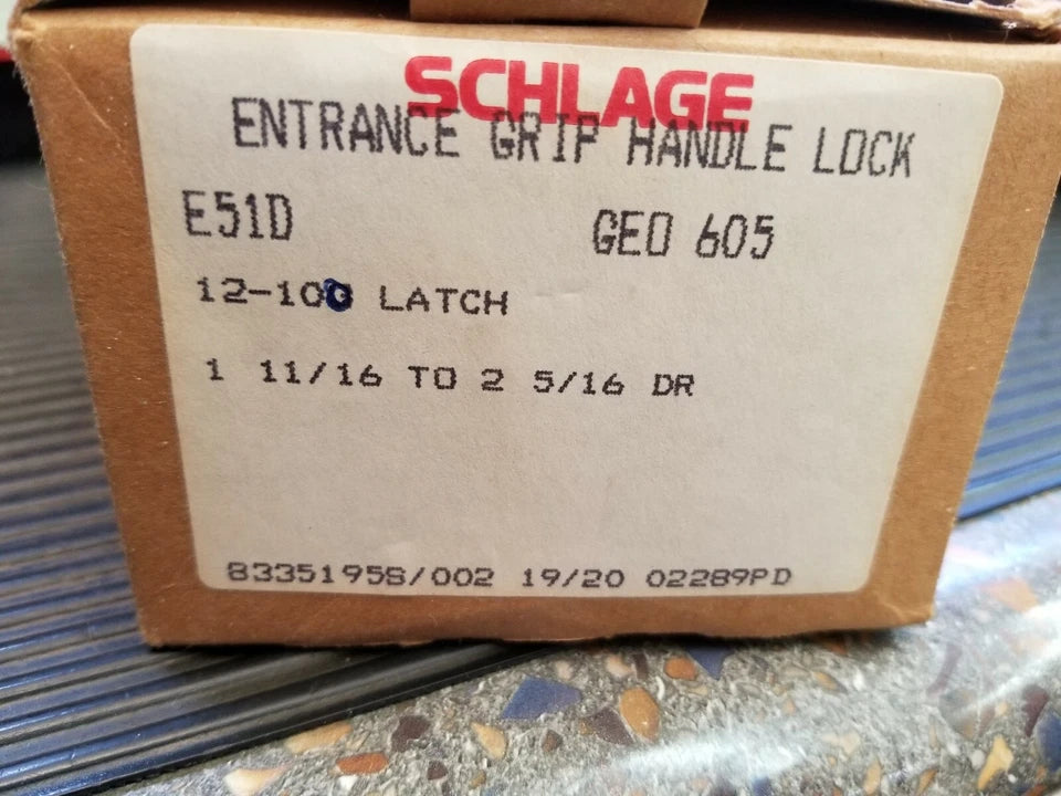 New Schlage E Series Handleset 609 Parthenon Design