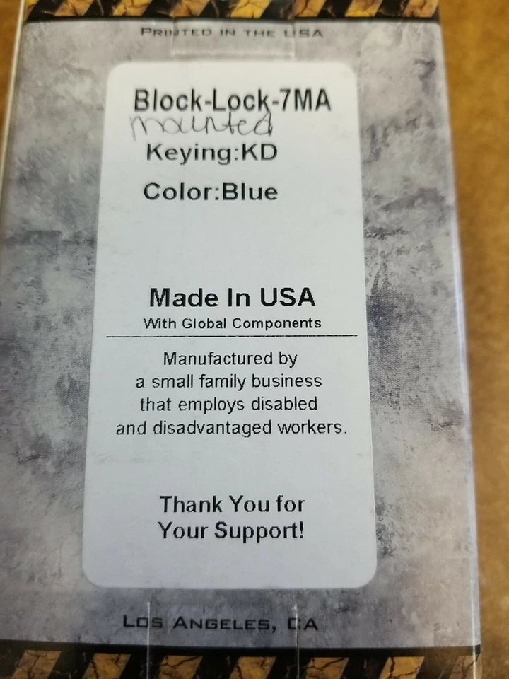 Pacific Lock Block Lock BL17A-600 New Mounted Version