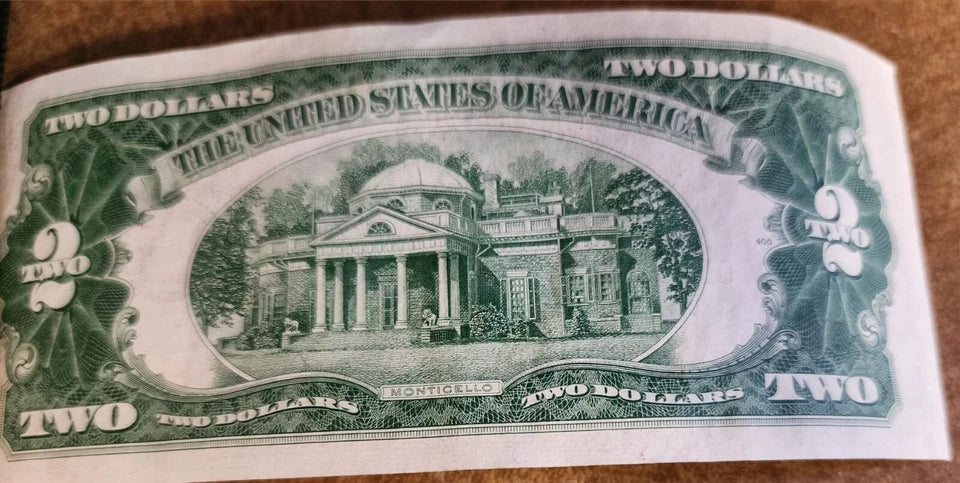 Series 1953 A, $2 Two Dollar Bill United States Note, Red Seal