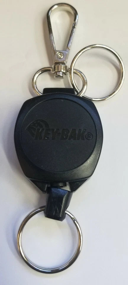SnapBak Retractable Key Chain W/ 48'' retractable cord Black Blue or Purple NEW