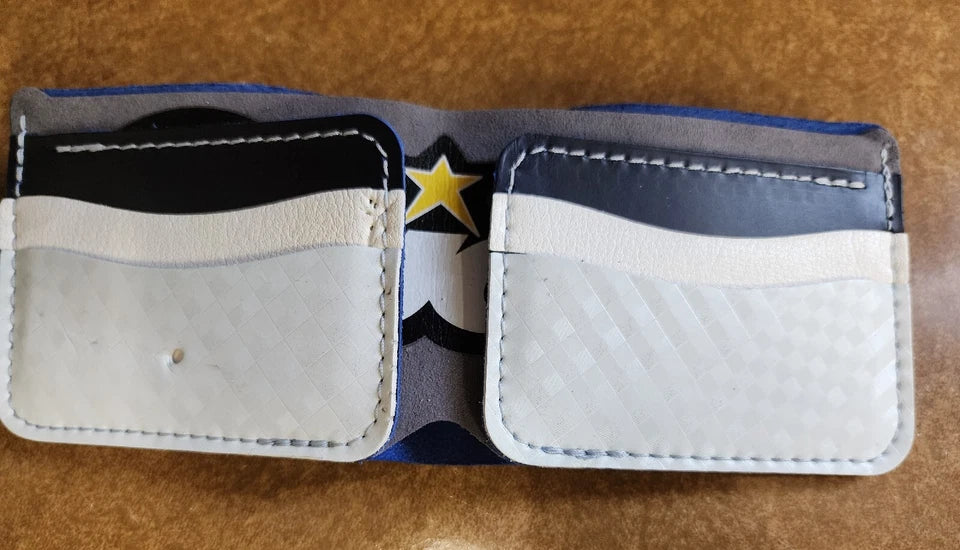 Brians Hockey Gear Wallet Blue  with  White & Grey Interior. HFC 2 Of 2